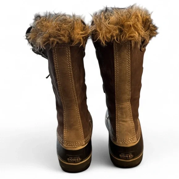 Sorrel Joan of Arc Artic Grey Suede Faux Fur Tim Waterproof Winter Boots Size 9 - Picture 6 of 14